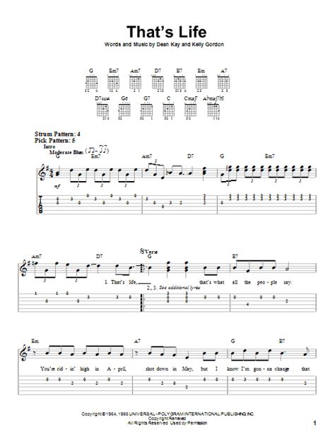 THATS LIFE CHORDS by Frank Sinatra @ Ultimate.